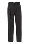Brunello Cucinelli Women's Baggy Sartorial Wool Trousers In Grey