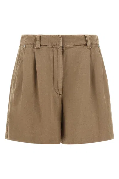 Brunello Cucinelli 'baggy' Shorts In Brown