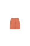 Brunello Cucinelli Baggy Shorts With Monili In Orange