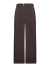 Brunello Cucinelli Baggy Tailored Wool Trousers In Brown