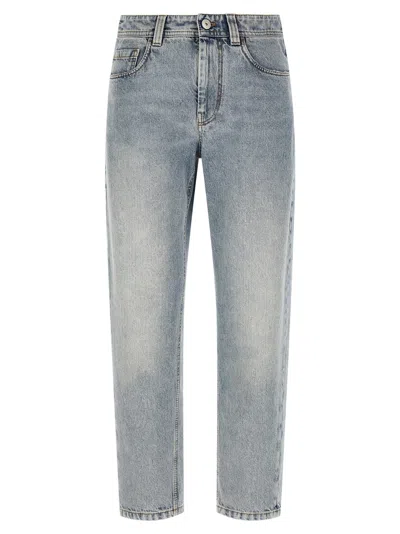 Brunello Cucinelli The Baggy Jean-tapered Leg In Blue