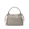 Brunello Cucinelli Small Soft Leather Mellow Bucket Bag In Gray