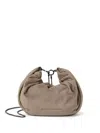 Brunello Cucinelli Women Suede Hobo Brioche Handbag