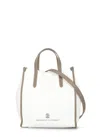 Brunello Cucinelli Rectangular Shoulder Bag In White