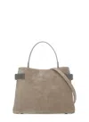 Brunello Cucinelli Precious Bands Shoulder Bag In Gray