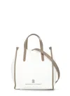 Brunello Cucinelli Rectangular Shoulder Bag In White