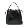 Brunello Cucinelli Bucket Mellow Leather Bucket Bag With Monili Detail In Black