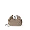 Brunello Cucinelli Women Suede Hobo Brioche Handbag In Brown