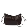Brunello Cucinelli Women Bucket Mellow Mini Pony Skin Shoulder Bag In Brown