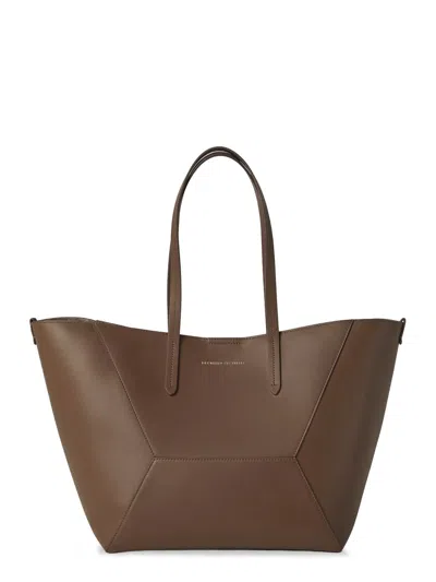 Brunello Cucinelli Tote Handbag In Brown