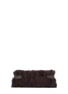 Brunello Cucinelli Rectangular Handbag Featuring Brass Accents In Burgundy