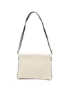 Brunello Cucinelli Shoulder Bag Rectangular Shape Woven Texture Strap In Neutral