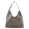 Brunello Cucinelli Bc Duo Mini Suede Leather Hobo Handbag In Ossido