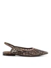 Brunello Cucinelli Women Sandal With Sparkling Abstract Embroidery In Suede In Black