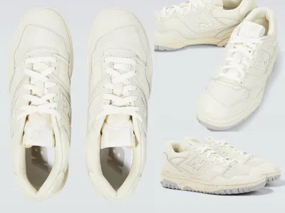 Pre-owned Brunello Cucinelli Balance Bb550pwd 550 Suede Mesh Sneakers Shoes Trainers 44.5 In White