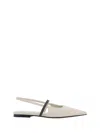 Brunello Cucinelli Slingback Flats In White