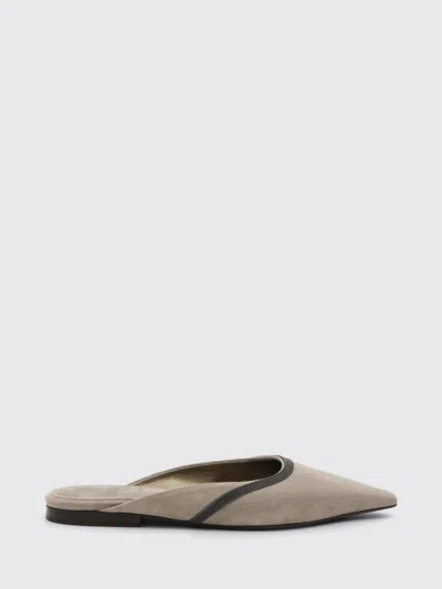 Brunello Cucinelli Ballet Flat  Woman Color Grey In Gray