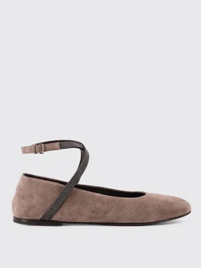 Brunello Cucinelli Ballet Flats  Woman Color Beige In Sand