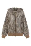 Brunello Cucinelli Sequin Embellished Hooded Knitwear In Multi