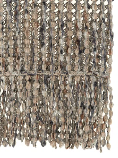 BRUNELLO CUCINELLI BRUNELLO CUCINELLI 'BALLOON NET EMBROIDERY' SCARF