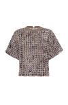 Brunello Cucinelli Balloon Net Knit T-shirt