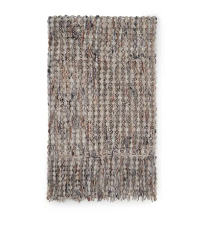Brunello Cucinelli Balloon Net Scarf In Black