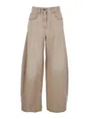 Brunello Cucinelli Baloon Jeans In Brown