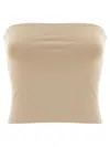 Brunello Cucinelli Beige Jersey Bandeau Top In Nude