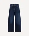 Brunello Cucinelli Women Blue Jeans With Five-pocket Design And Patch Logo On The Back In Denim Woma In Blue