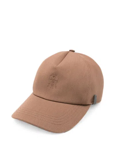 Brunello Cucinelli Baseball Cap In Brown