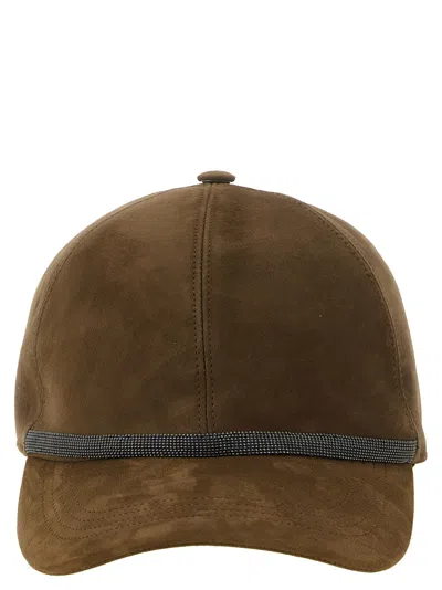 Brunello Cucinelli 'baseball' Cap In Brown