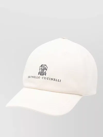 Brunello Cucinelli Baseball Cap Featuring Front Logo Detail In Brown