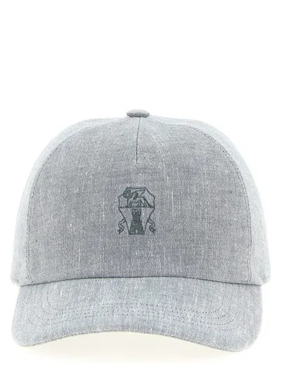 Brunello Cucinelli Baseball Cap In Gray