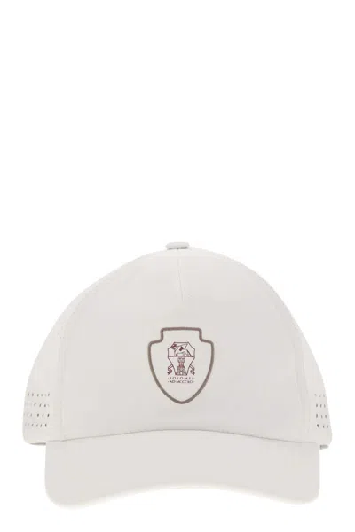 BRUNELLO CUCINELLI BRUNELLO CUCINELLI BASEBALL CAP IN TECH FABRIC WITH LOGO