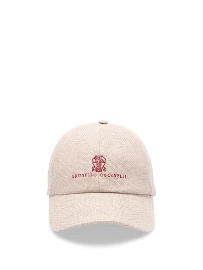 Brunello Cucinelli Baseball Cap In Sand