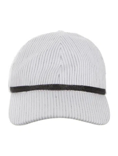 Pre-owned Brunello Cucinelli Baseball Cap In White