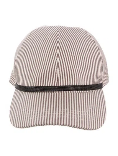 Pre-owned Brunello Cucinelli Baseball Cap In White