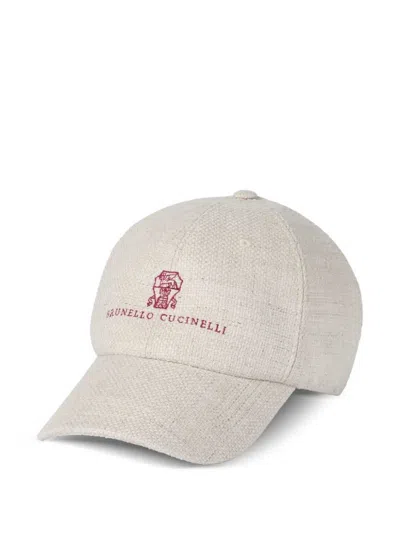 BRUNELLO CUCINELLI BASEBALL CAP WITH EMBROIDERED LOGO