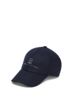 Brunello Cucinelli Logo-embroidered Baseball Cap In Blue