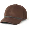 Brunello Cucinelli Women Suede Leather Baseball Cap In Brown