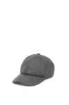 Brunello Cucinelli Baseball Cap With Monili In Gray