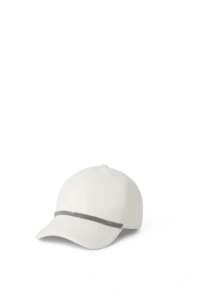 BRUNELLO CUCINELLI BRUNELLO CUCINELLI BASEBALL CAP WITH MONILI