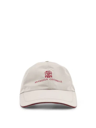 Brunello Cucinelli Baseball Hat With Logo In Neutral
