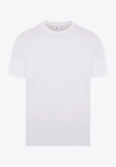 Brunello Cucinelli Basic Crewneck T-shirt In Gray