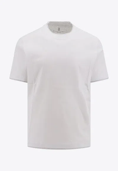 Brunello Cucinelli Basic Crewneck T-shirt In White