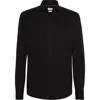 Brunello Cucinelli Spread-collar Cotton Shirt In Black