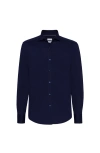 Brunello Cucinelli Patterned-jacquard Long-sleeve Shirt In Blue