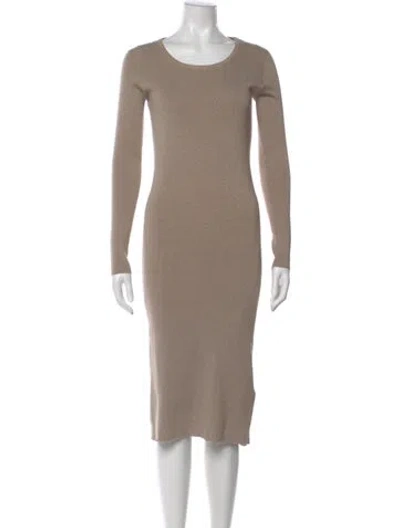 Pre-owned Brunello Cucinelli Bateau Neckline Long Dress