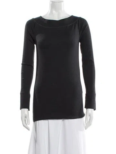 Pre-owned Brunello Cucinelli Bateau Neckline Long Sleeve Tunic In Gray