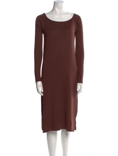 Pre-owned Brunello Cucinelli Bateau Neckline Midi Length Dress